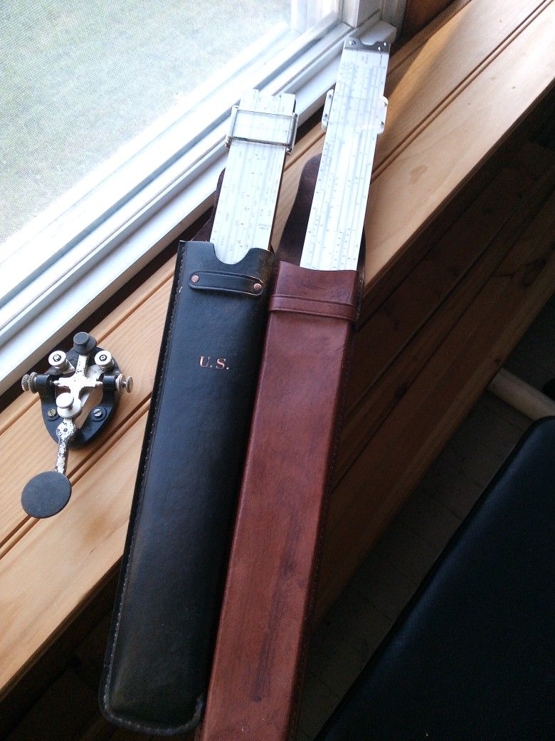 Military Aviator Navigator Slide Rules And Morse Code Key $25 Each