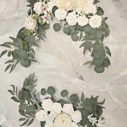  Flowers artificial garlands, corner pieces