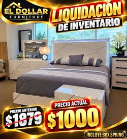Bedroom set with Queen size LED lights / Settlement