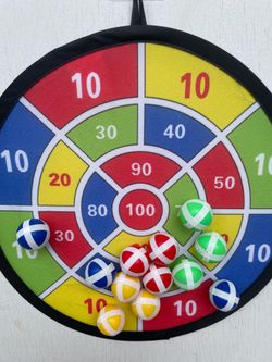 29" Large Dartboard Set for Youngsters - Includes 12 Colorful Sticky Darts, Perfect for Indoor/Outdoor