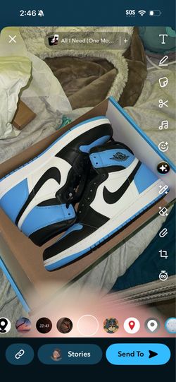 Nike Jordan 1  retro high OG university blue size 9