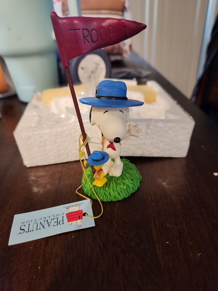 Brand New Westland Giftware Snoopy Woodstock Troop Camp Scouts Figurine #8223 RARE