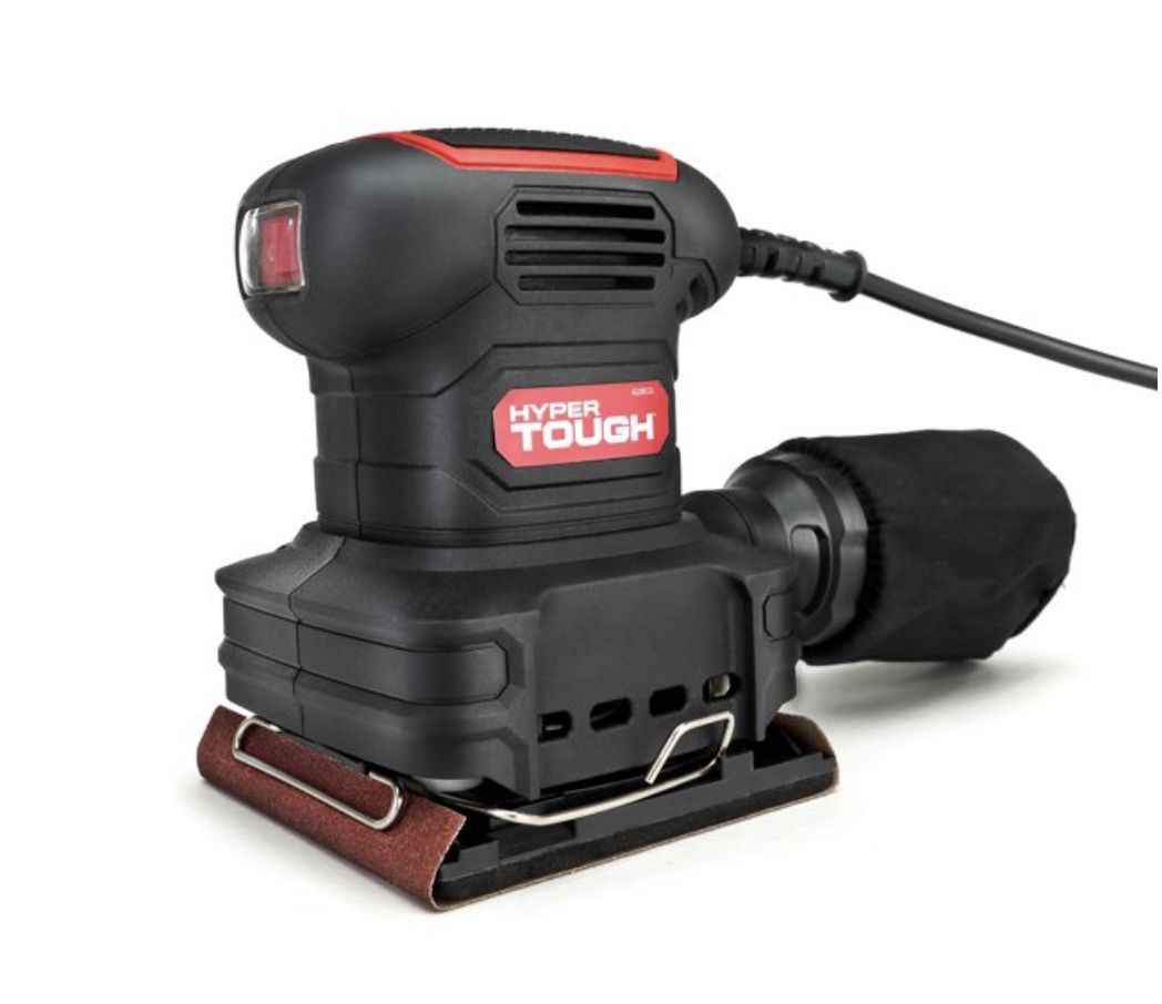 Hyper Tough palm sander with dust bag