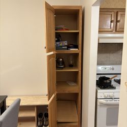Oak Pantry Cabinet 