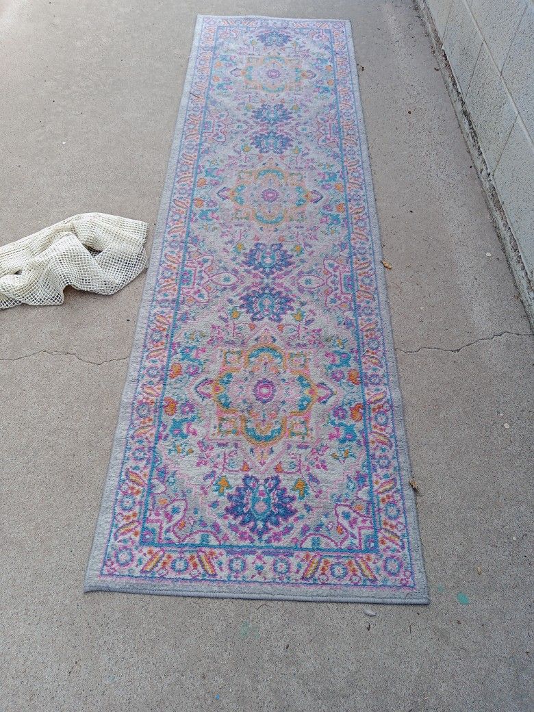 Indian Design Antique Area Rug Runner 9 Ft X 27 In