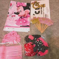 Happy Birthday Party (Minnie Mouse) 1st Birthday 