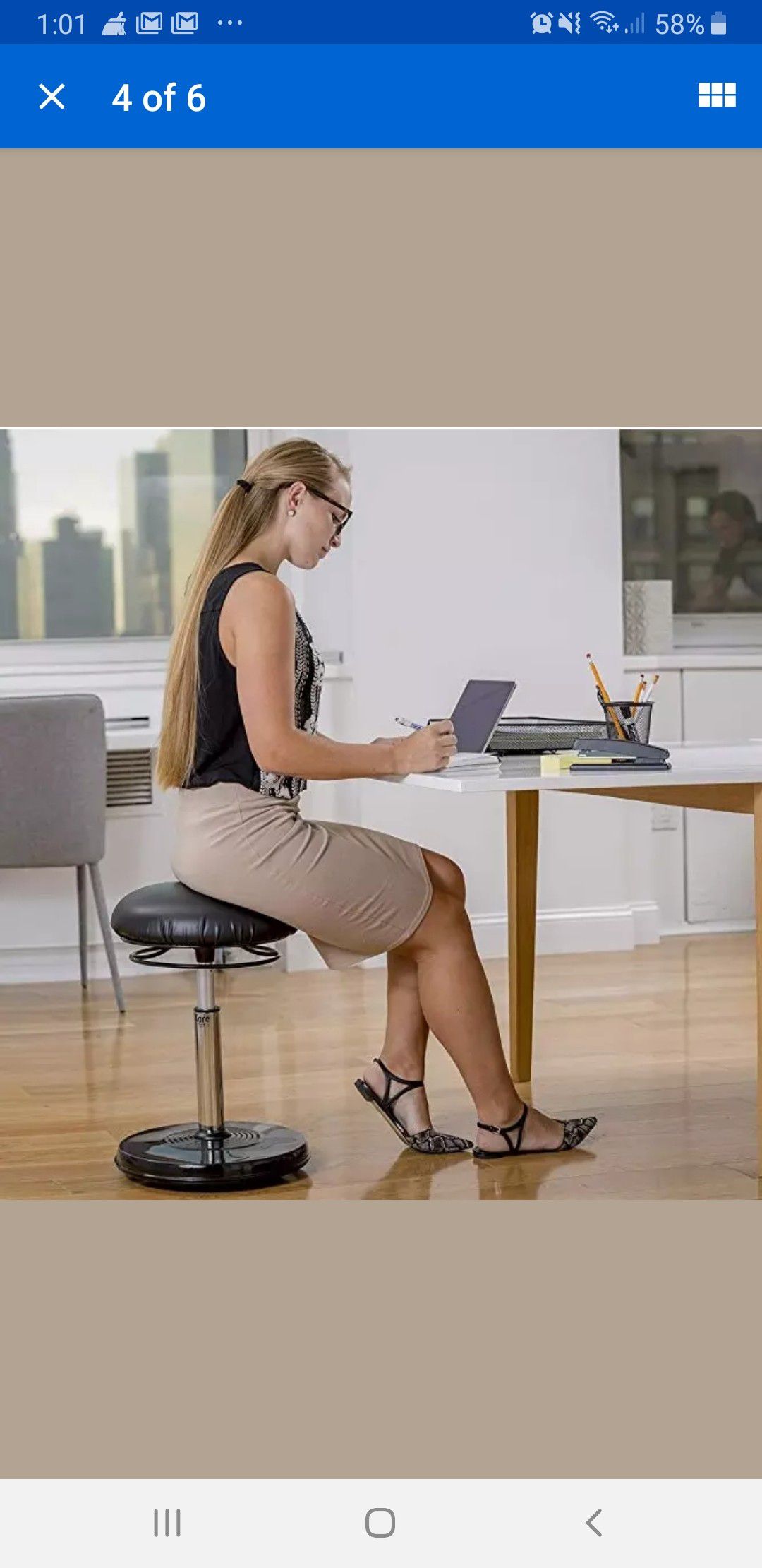 KORE DESIGN WOBBLE STOOL Ergonomic Active Sitting Office Chair (NO HEIGHT ADJST)
