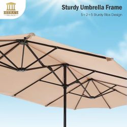 ❤️‍🔥 #B 13ft rectangular patio, large outdoor umbrella with crank,