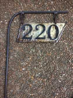 House number sign.
