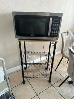 Large microwave & utility cart