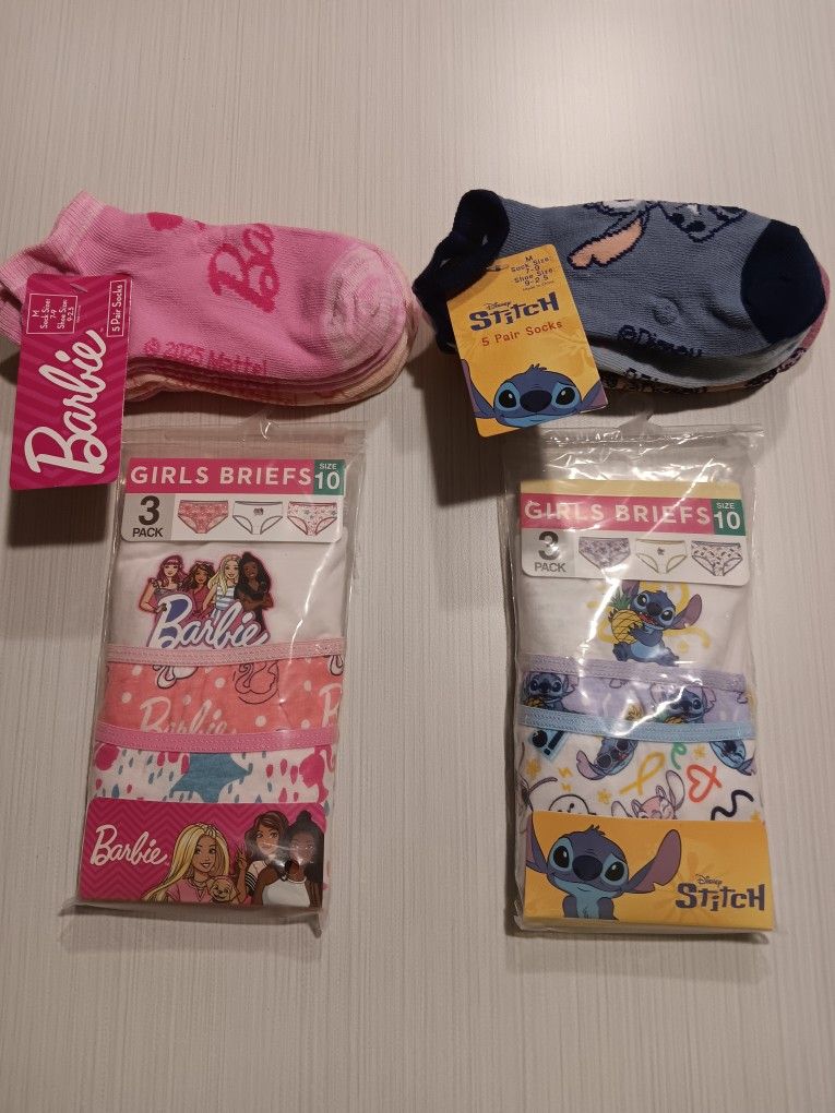 Barbie Briefs  & Stitch Briefs with Socks