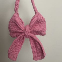 Crochet Bow Bag Valentines Gift