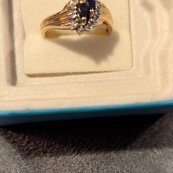 Sapphire & Diamond Ring 