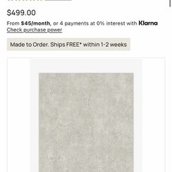 Serenata Ash grey Ruggable rug