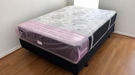 New queen mattress and box spring 2 pc bed frame is not included