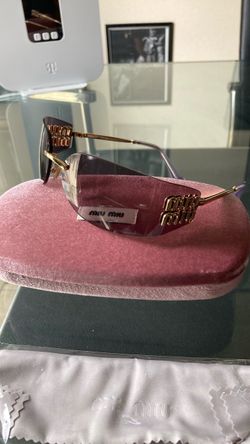 New Authentic Miu Miu Rimless Sunglasses, chrome hearts, bottega, Prada, Gucci