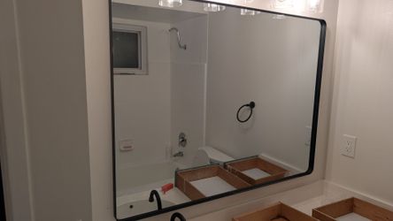 4 x 3ft black bathroom mirror