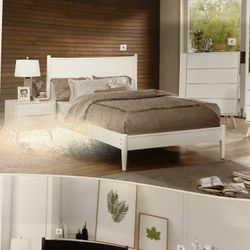 White Full Bed Frame( Platform) On Sale