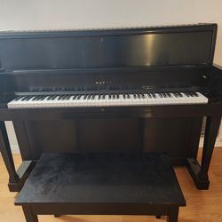 Kawai Upright Piano – Excellent Sound & Classic Build(needs to be tuned)