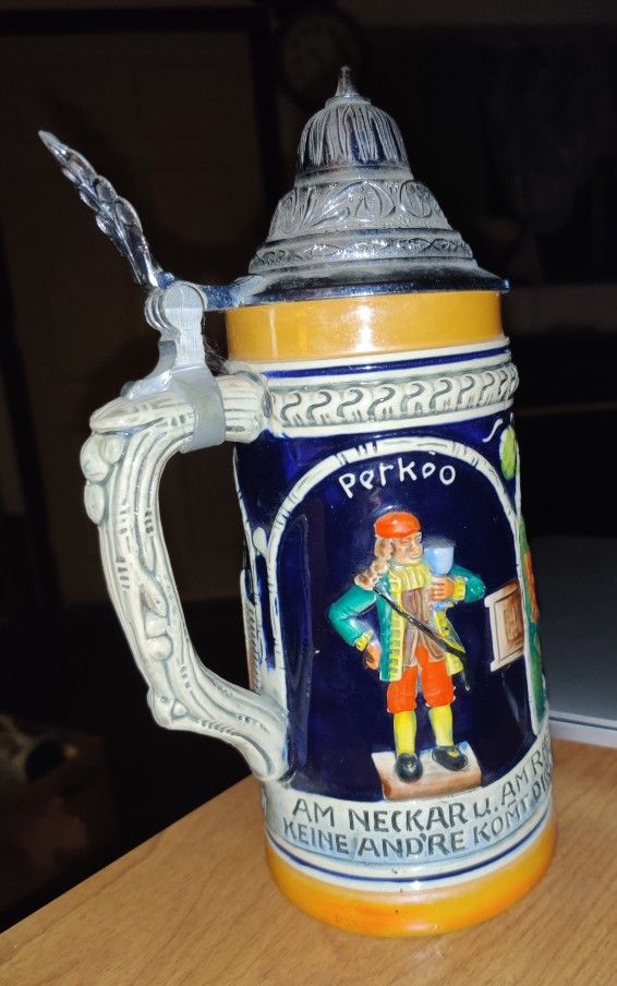 German Beer Stein Vintage Alt Heidelberg Du Feine by Gerzit