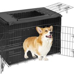 3-Door Dog Crate with Cover - Pet Safe Design
