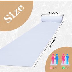 Extra Thick White Carpet Runner for Party, 33 Feet White Aisle Runner for Wedding Ceremony, Non-Slip Aisle Indoor Outdoor Wedding Decorations