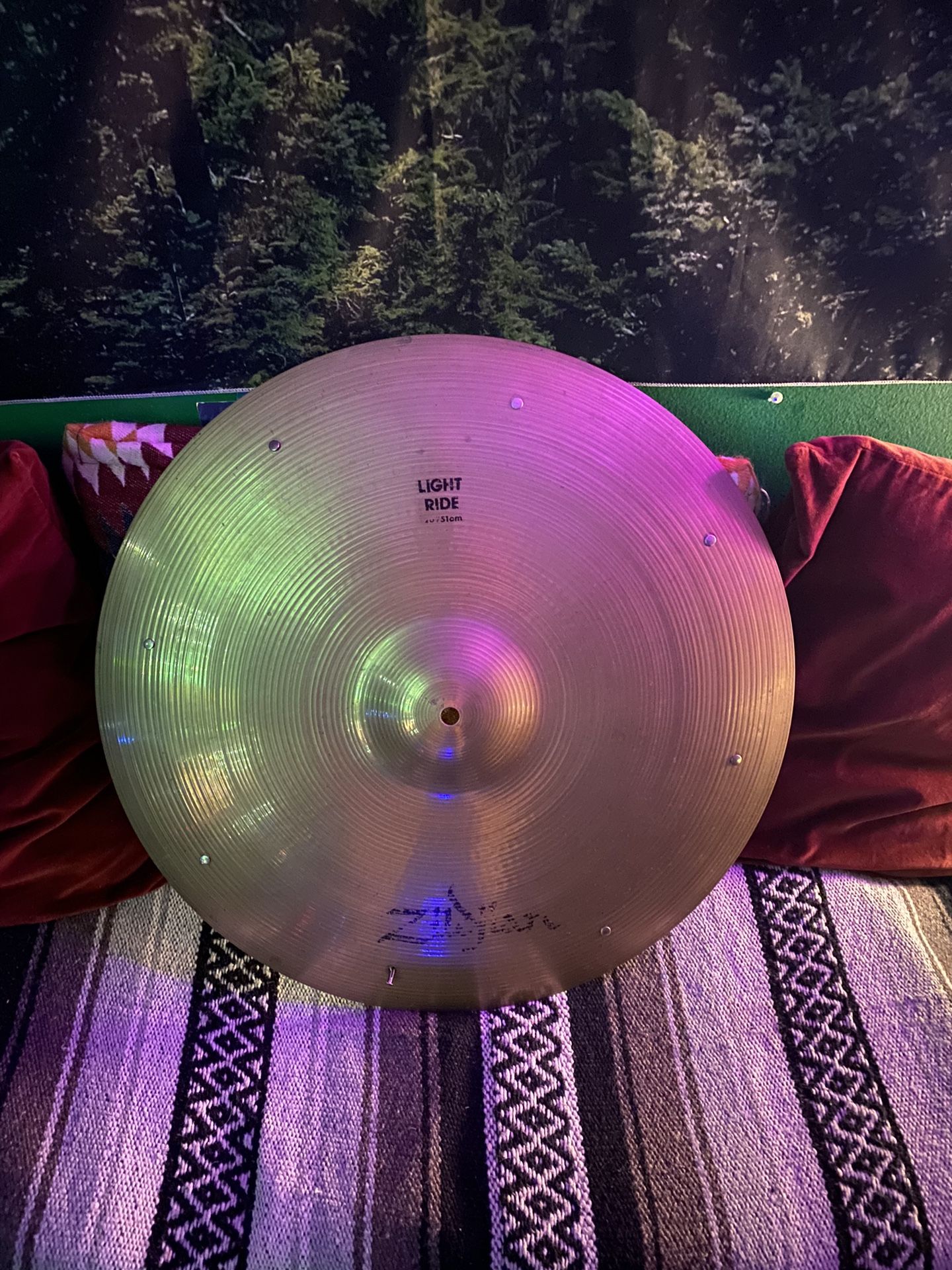 20 Zildjian Light Ride Cymbal With Rivets