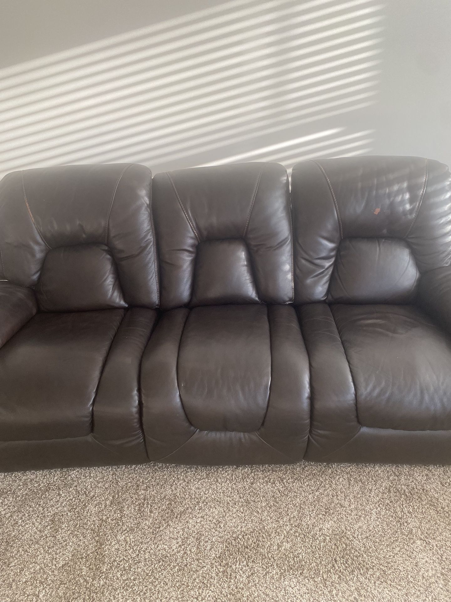 Sofa Recliner With Power Control and Four Barstool and Two End Tables 