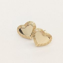 10kt Real Gold Heart Shaped Earrings 