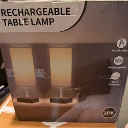 Small rechargeable table lamps 12"