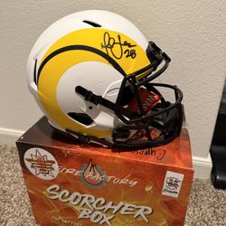 Autographed Full Size Marshal Faulk Eclipse Helmet
