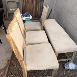 Dnning chairs and bench set