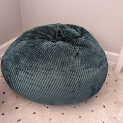 Bean Bag, Velvet Green