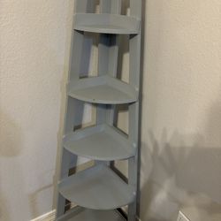 Painted Wood Corner Shelf 