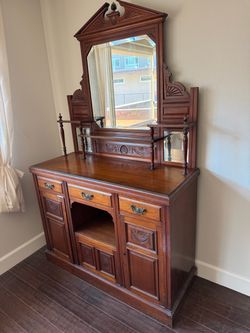 Solid Mahogany Wood Cabinet from England