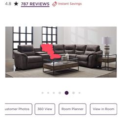 Like New - Rockland Microfiber Sectional