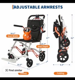 Lightweight Transport aluminum folding chair