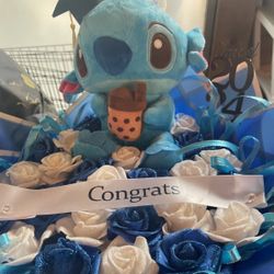 Stitch Graduation Flower Arrangement