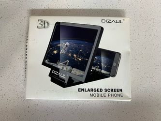 Dizaul mobile phone screen magnifier. This device functions as a projector and stand, using a lens to enlarge the image from a smartphone screen for a