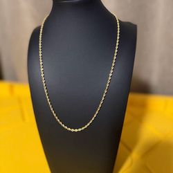 14K Gold Rope Chain 20.25 inches – 3.5g  🔥 (Price Firm)