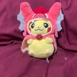 Pokémon Pikachu Wearing A Shiny Mega Gyarados