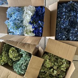 Artificial Flowers, Hydrangeas , Roses, And Babies Breath