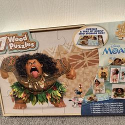 Disney’s Moana- 7 Wooden Puzzles 