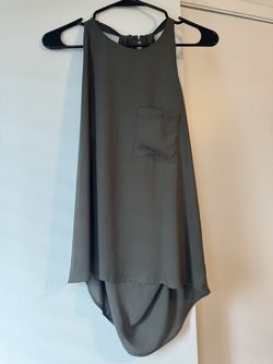 Forest green low cut back blouse