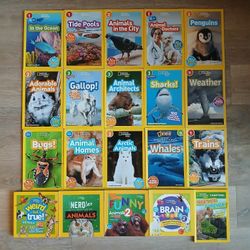 NEW National Geographic Kids Non-fiction Animal Storybook Story Book Education Learning Reading Retail $120 + Tax.
