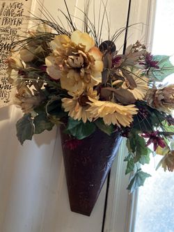 Metal and flowers