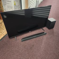 TCL Roku 55" TV With Soundbar/subwoofer