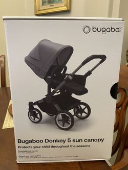 For Sale Bugaboo Donkey 5 Sun Canopy Hood in Midnight Black Brand New Boxed 