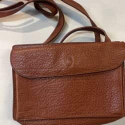 Vintage Ralph Lauren, Brown Leather Bag/purse Unisex
