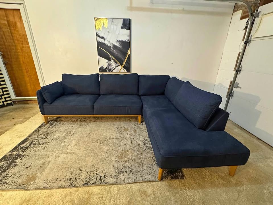 Blue 4-Seater Sectional Sofa